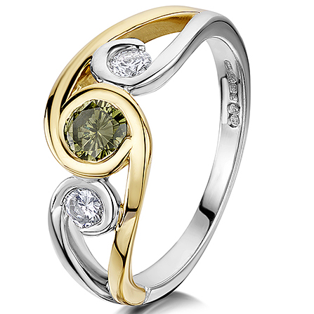 Green Marquise Diamond Ring