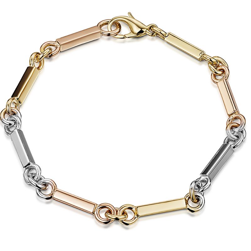 Handmade Solid Gold Bar Link