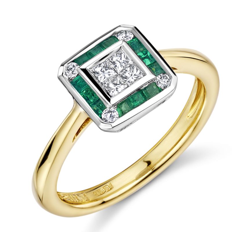 Emerald & Diamond Ring